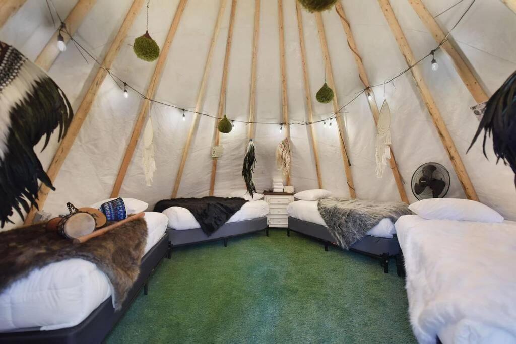 Enchanted Forest Cabin And Teepee! Lights & Laser Show! Private Hot Tub! Unique Stay! Sevierville Bagian luar foto